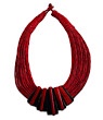 African Leather & Bone Necklace - Style 1