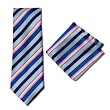 Designer Necktie & Handkerchief - Cool Breeze