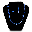 Blue Orbit Necklace and Earrings